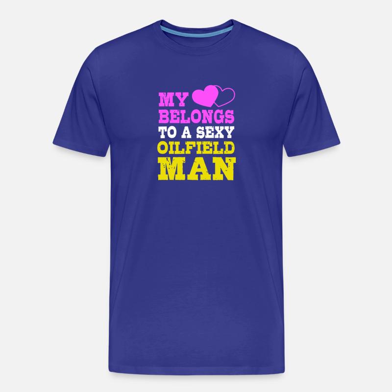 Ölfeld Ehefrau Bohrinsel Ölbohrinsel - Männer Premium Bio T-Shirt - Königsblau