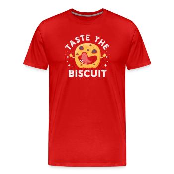Goûte au biscuit Personnage - T-shirt bio Premium Homme - rouge - Devant - Damien (186cm)