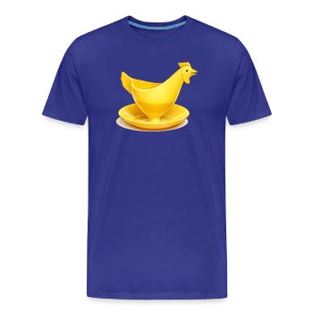 Coquetier jaune de la RDA, Ostalgie - T-shirt bio Premium Homme - bleu roi - Devant - Damien (186cm)