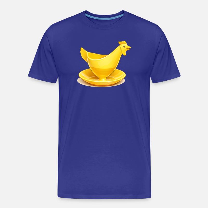 Gelber DDR Eierbecher, Ostalgie - Männer Premium Bio T-Shirt - Königsblau