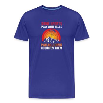 Paragliding Skydive - Männer Premium Bio T-Shirt - Königsblau - Vorne - Damien (186cm)