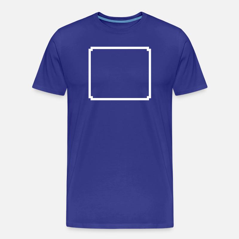 Pixel Rahmen 8-Bit Textfeld - Männer Premium Bio T-Shirt - Königsblau