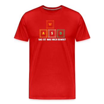 Zocken Computerspieler Zocker Gaming Gamer - Männer Premium Bio T-Shirt - Rot - Vorne - Damien (186cm)