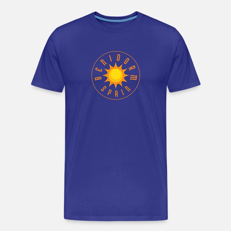 Benidorm Sunburst Circle Logo-Abzeichen - Männer Premium Bio T-Shirt - Königsblau