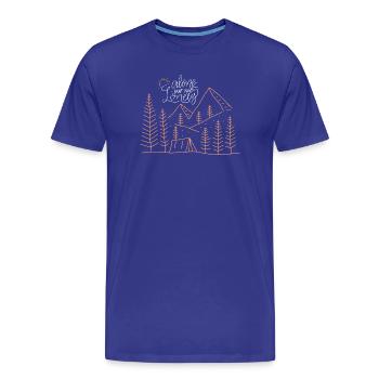 Aventure de camping solitaire - T-shirt bio Premium Homme - bleu roi - Devant - Damien (186cm)