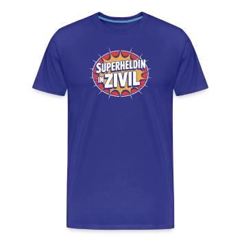 Super-héroïne en costume de super-héros civil - T-shirt bio Premium Homme - bleu roi - Devant - Damien (186cm)
