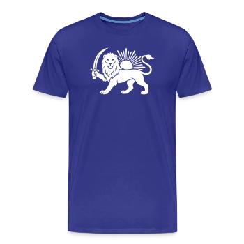 Lion perse Perse Iran - T-shirt bio Premium Homme - bleu roi - Devant - Damien (186cm)