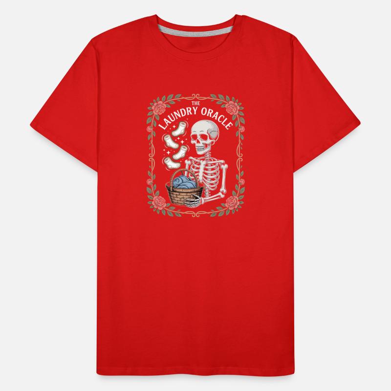 The Laundry Oracle Skeleton Laundry Humor Men's Premium Organic T-Shirt