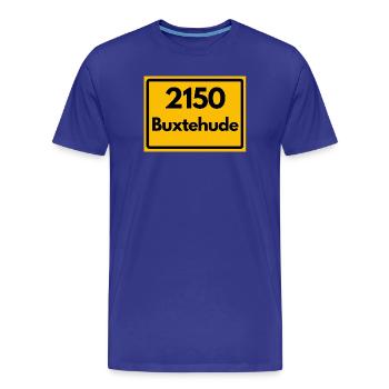 ANCIEN CODE POSTAL RÉTRO 2150 BUXTEHUDE HANSE - T-shirt bio Premium Homme - bleu roi - Devant - Damien (186cm)