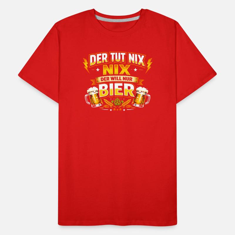Der tut nix der will nur Bier Spruch Männer Premium Bio T-Shirt
