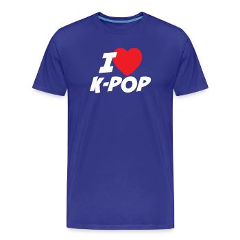 J’adore la K-pop - T-shirt bio Premium Homme - bleu roi - Devant - Damien (186cm)