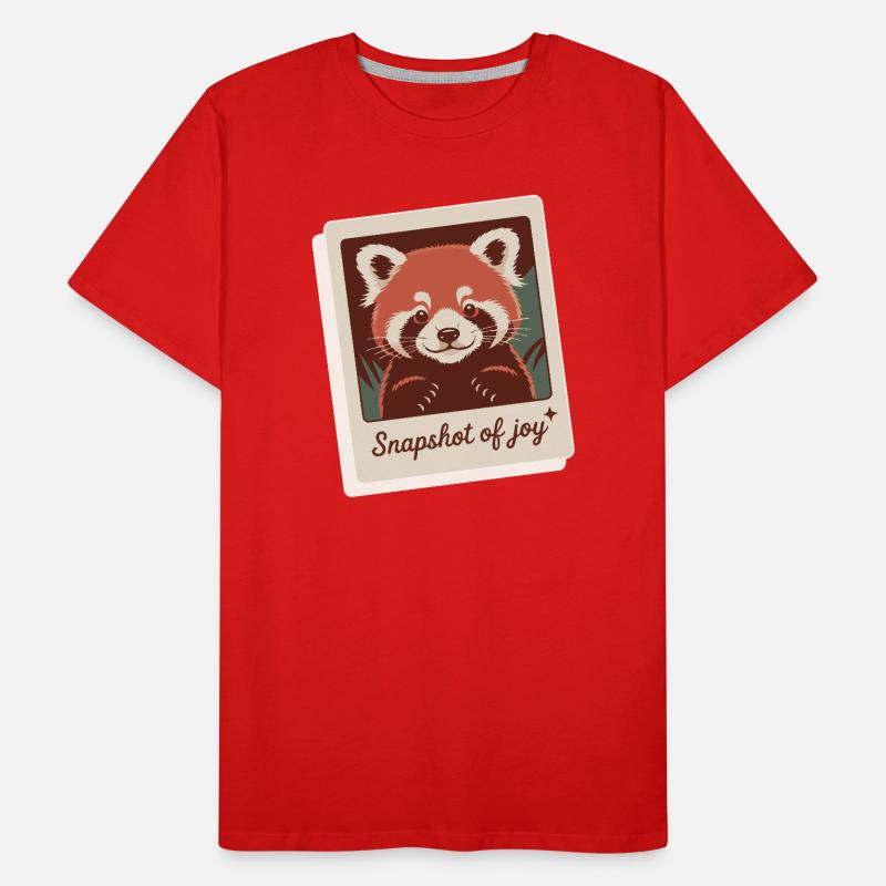 Roter Panda Schnappschuss Freude Männer Premium Bio T-Shirt