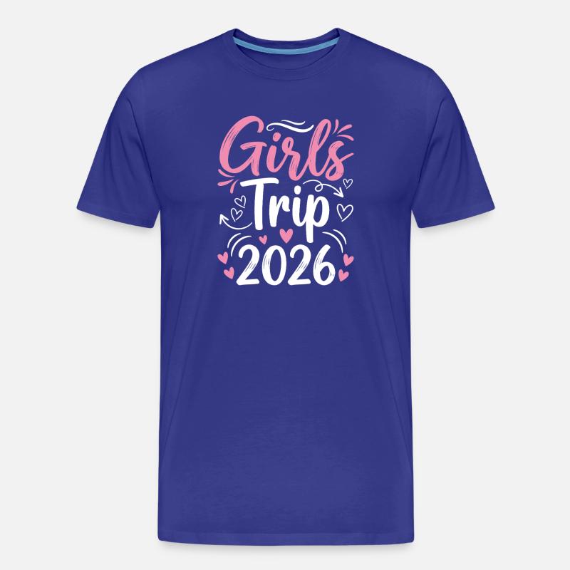 Mädelstrip 2026 Pink Design - Männer Premium Bio T-Shirt - Königsblau