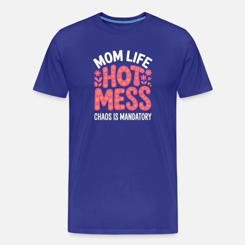 Mutterleben Chaos Pflicht - Männer Premium Bio T-Shirt - Königsblau