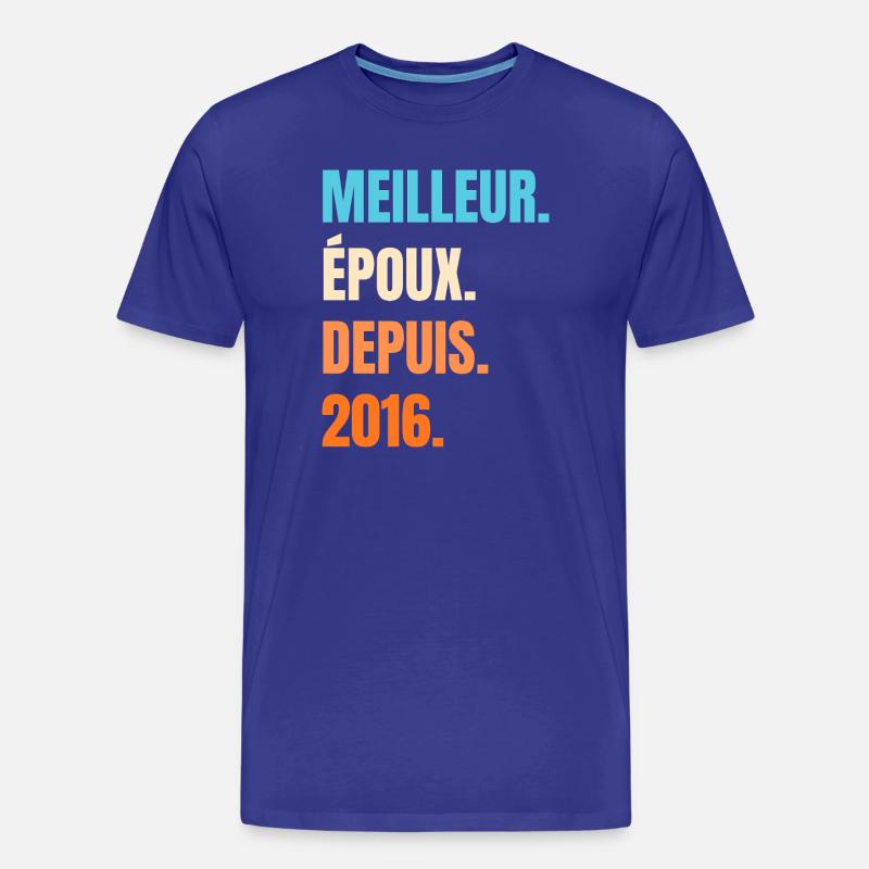 Bester Ehemann seit 2016 Geschenk-Ehemann - Männer Premium Bio T-Shirt - Königsblau