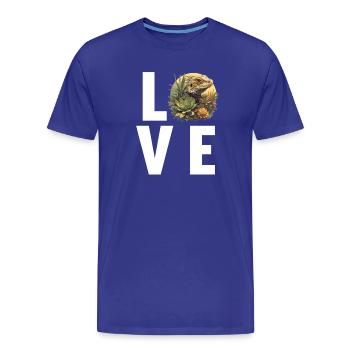 Lézard des lézards - T-shirt bio Premium Homme - bleu roi - Devant - Damien (186cm)