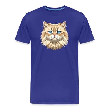 Chat perse Chat persan Chat persan Chat perse Chats mignons - T-shirt bio Premium Homme - bleu roi - Devant - Damien (186cm)