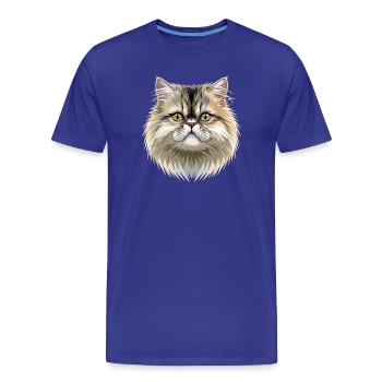 Chat perse Chat persan Chat persan Chat perse Chats mignons - T-shirt bio Premium Homme - bleu roi - Devant - Damien (186cm)