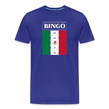 Bingo Player Bingo Mexico Theme Bingo - Men's Premium Organic T-Shirt - royal blue - Front - Damien (186cm)