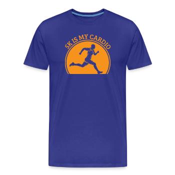 Courir un 5 km est mon cadeau de coureur cardio marathonien - T-shirt bio Premium Homme - bleu roi - Devant - Damien (186cm)