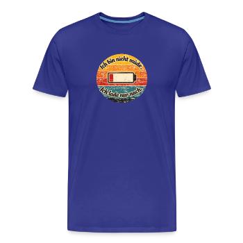 Je ne recharge qu’après la batterie rétro - T-shirt bio Premium Homme - bleu roi - Devant - Damien (186cm)