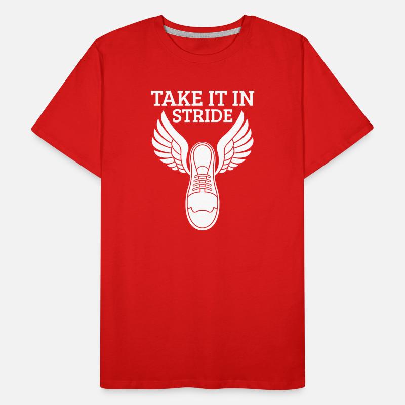 Marathon Runner Take It In Stride Running Men's Premium Organic T-Shirt