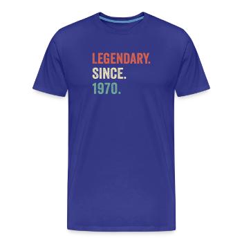 legendary since 1970 - Men's Premium Organic T-Shirt - royal blue - Front - Damien (186cm)