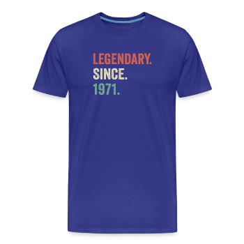 legendary since 1971 - Men's Premium Organic T-Shirt - royal blue - Front - Damien (186cm)