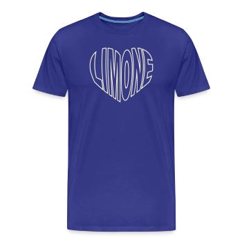 Limone sul Garda Typo Herz - Männer Premium Bio T-Shirt - Königsblau - Vorne - Damien (186cm)