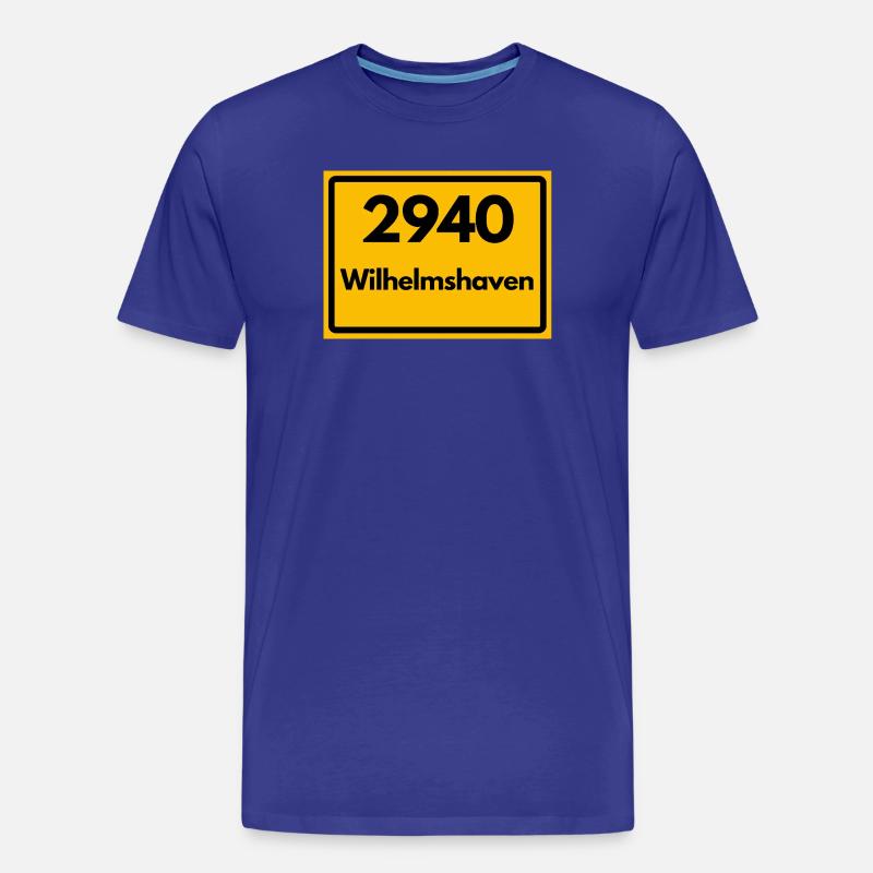 OLD POSTCODE POSTCODE RETRO 2940 WILHELMSHAVEN - Men's Premium Organic T-Shirt - royal blue