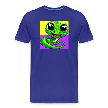 Gecko - T-shirt bio Premium Homme - bleu roi - Devant - Damien (186cm)