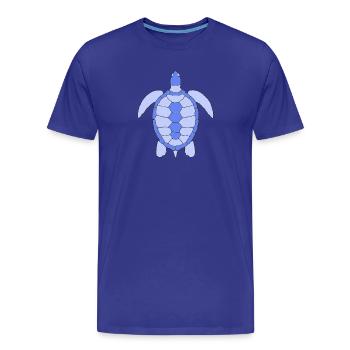 TURTLE - Männer Premium Bio T-Shirt - Königsblau - Vorne - Damien (186cm)