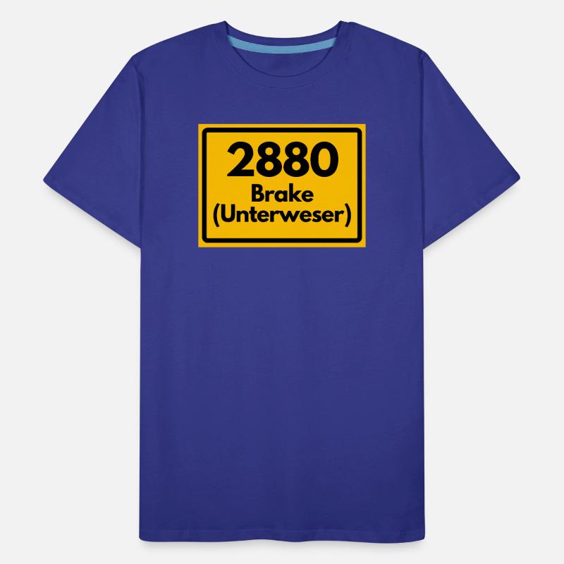 OLD POSTCODE ZIP CODE RETRO 2880 BRAKE UNTERWESER! Men's Premium Organic T-Shirt