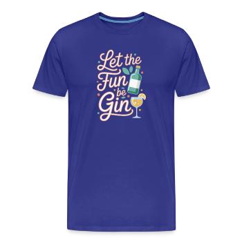 Gin Que le plaisir soit Gin & Tonic Fête des Amateurs Gin - T-shirt bio Premium Homme - bleu roi - Devant - Damien (186cm)