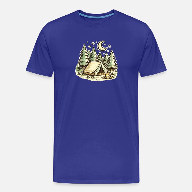 Waldcamping Mondscheinnächte - Männer Premium Bio T-Shirt - Königsblau