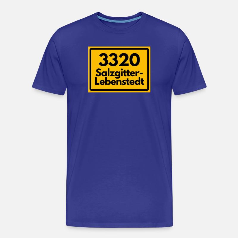 OLD POSTCODE POSTCODE RETRO 3320 SALZGITTER - Men's Premium Organic T-Shirt - royal blue