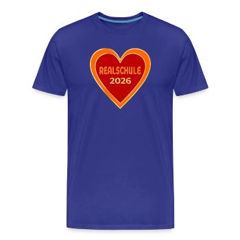 Realschule 2026 Herz - Männer Premium Bio T-Shirt - Königsblau - Vorne - Damien (186cm)