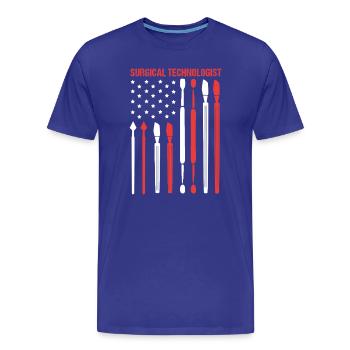 Chirurgie chirurgicale CTA - T-shirt bio Premium Homme - bleu roi - Devant - Damien (186cm)