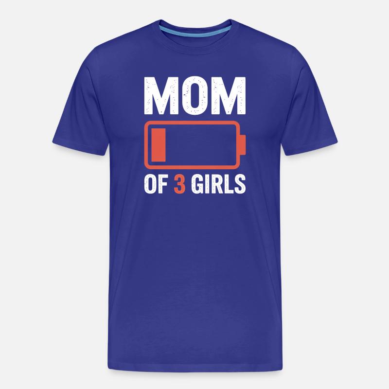 Mutter von 3 Mädchen Batterie-Tee - Männer Premium Bio T-Shirt - Königsblau