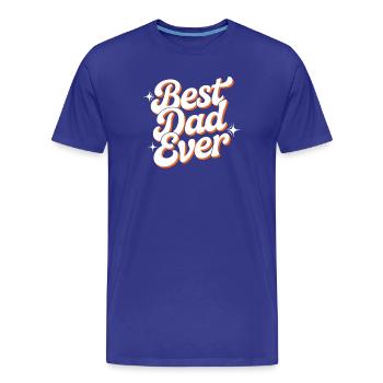 Meilleur Papa de tous les temps - Cadeau de Papa pour la fête des pères - T-shirt bio Premium Homme - bleu roi - Devant - Damien (186cm)