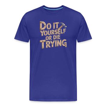 DIY Heimwerker T-Shirt - Men's Premium Organic T-Shirt - royal blue - Front - Damien (186cm)
