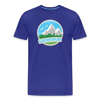 Mount Karakoram - Men's Premium Organic T-Shirt - royal blue - Front - Damien (186cm)