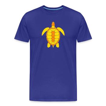TURTLE - Männer Premium Bio T-Shirt - Königsblau - Vorne - Damien (186cm)