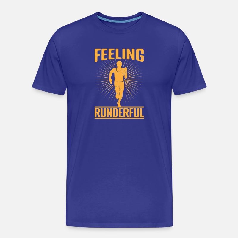 Running Run Feeling Runderful Marathon Runner - Männer Premium Bio T-Shirt - Königsblau