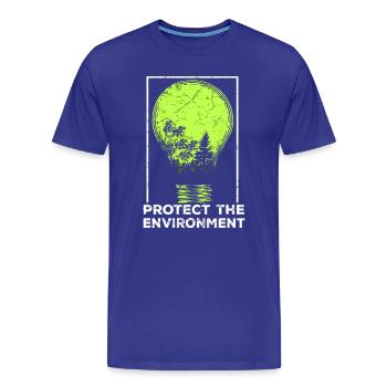 Protéger la nature - T-shirt bio Premium Homme - bleu roi - Devant - Damien (186cm)