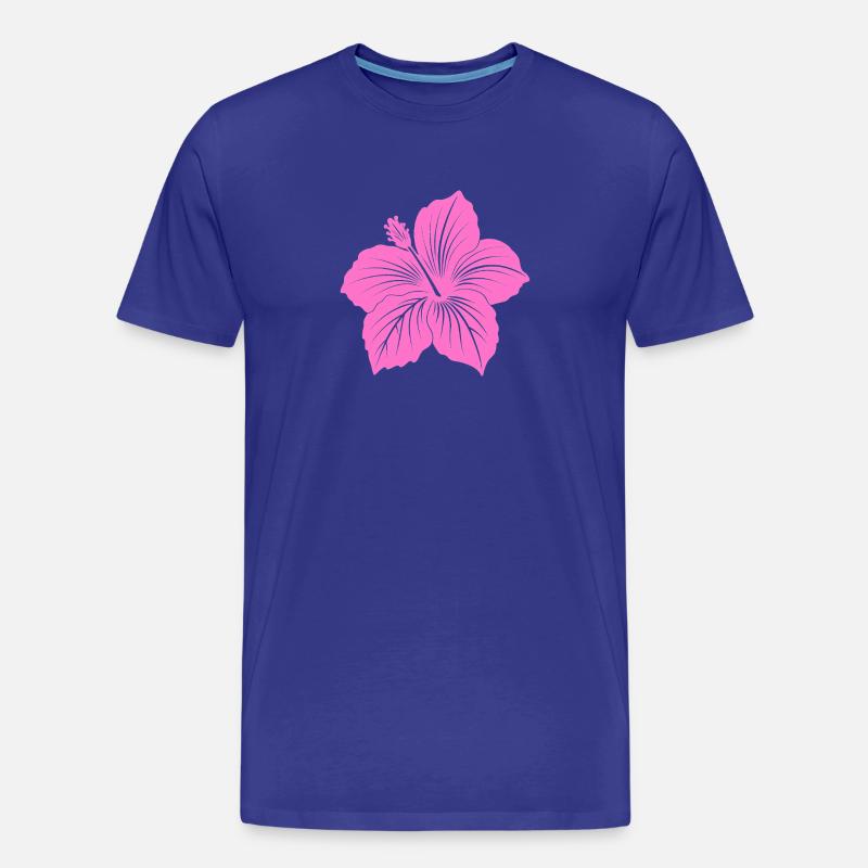 Hibiskusblüte - Männer Premium Bio T-Shirt - Königsblau