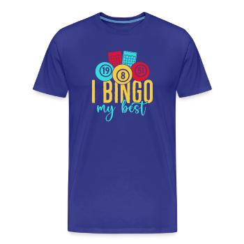 Jeu de bingo Je bingo Mon meilleur bingo - T-shirt bio Premium Homme - bleu roi - Devant - Damien (186cm)