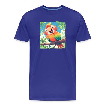Aras Ara - Männer Premium Bio T-Shirt - Königsblau - Vorne - Damien (186cm)