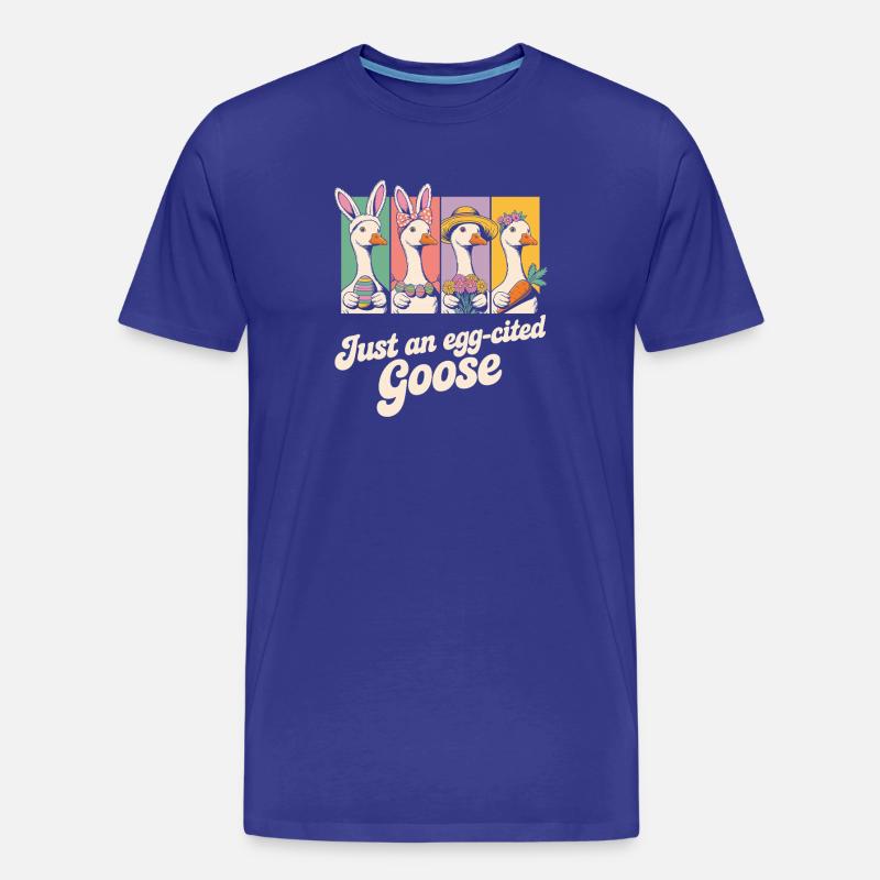 Just an egg-cited Goose Panels - Männer Premium Bio T-Shirt - Königsblau