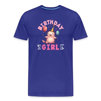 Mignon Axolotl Kawaii Amoureux des Axolotls - T-shirt bio Premium Homme - bleu roi - Devant - Damien (186cm)